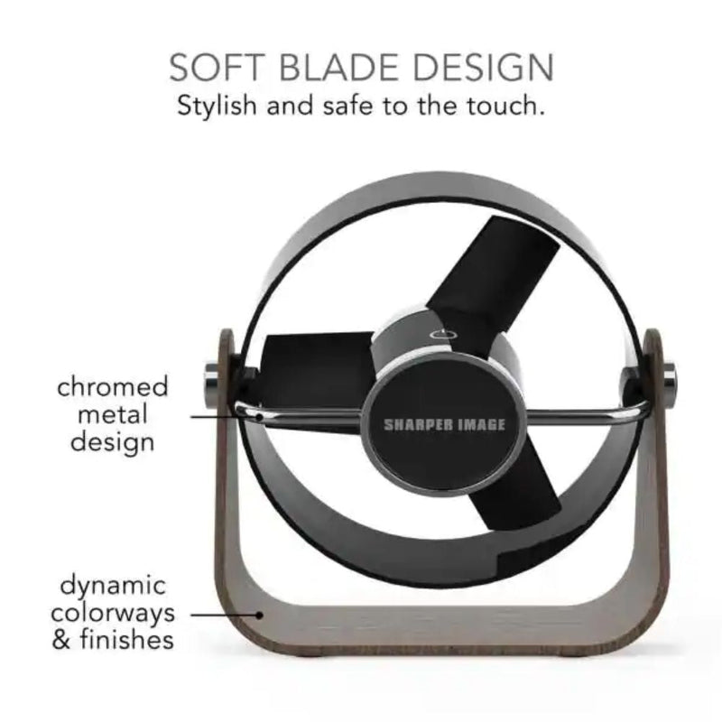 ^-USB MEGA SALE-^ - Sharper Image SBS2 USB Soft Blade Fan MEDIUM Walnut - Energy Smart (Save 15%)